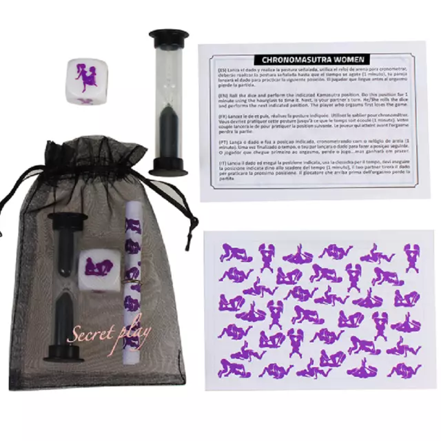 LESBIAN SEX DICE & TIMER Game Fun Gift Purple