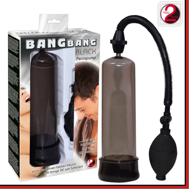 Bang Bang Black Sviluppatore a pompa per il pene Toy Sexy Cazzo Grosso e Duro