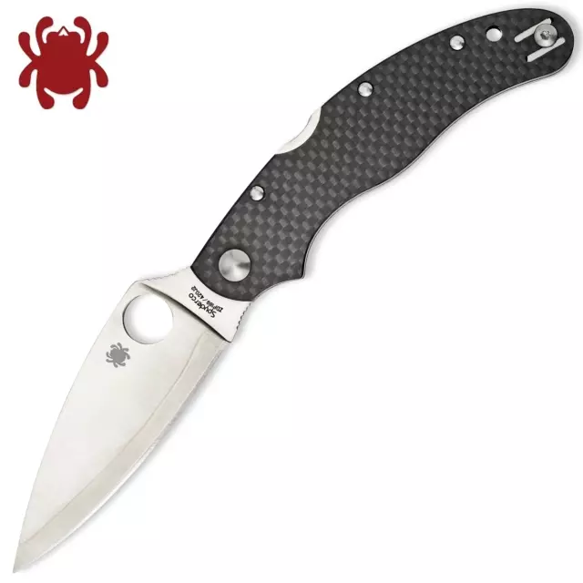 Spyderco Caly 3.5 ZDP-189 /420J2 Plain Blade Carbon Fiber Handles C144CFPE