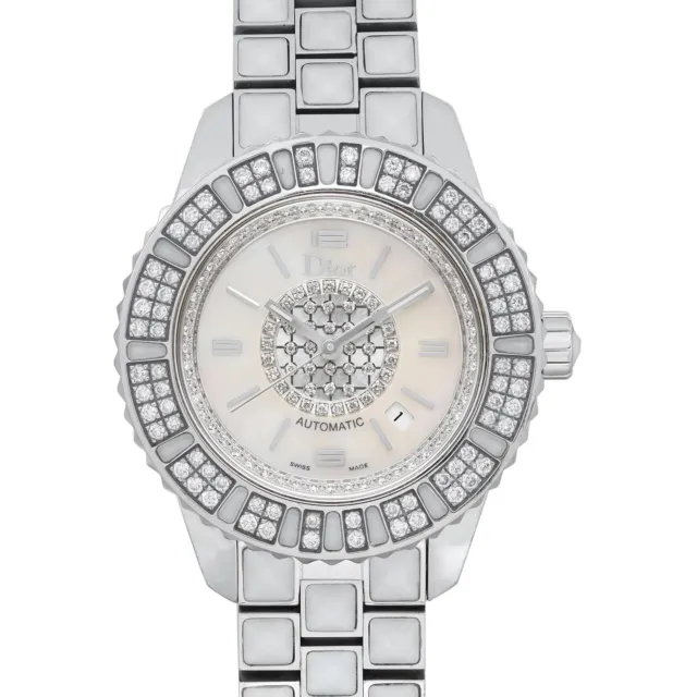 Christian Dior Christal 33mm Steel Diamond MOP Dial Ladies Watch CD113512M001 2
