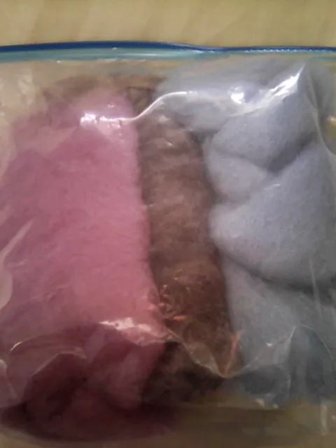 Wool carded batts for needle felting