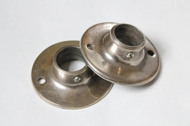 antique shower curtain rod holder brackets | deco bath vtg victorian hardware
