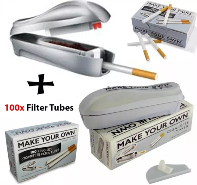 Make Your Own Cigarette Maker Tubes Filling Machine Kingsize +100 Concept Filter