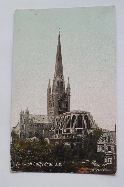 Unposted Vintage The Wrench Series 15,987 Postcard - Norwich Cathedral  (b)