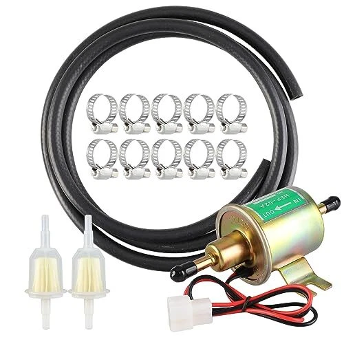 CarBole 12V Pompe à Carburant Électrique 4-7PSIPompe à Essence UniverselHEP-0...