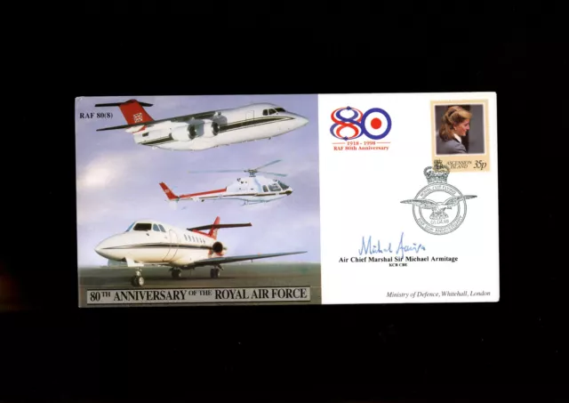 1998 80th Anniversary RAF Cover multi signiert von Sir Michael Armitage.