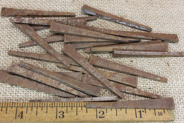50 Old Square Nails Rustic Vintage 2 1/4” Steel Cut Standard Large Heavy Duty