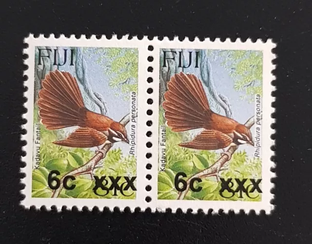 Aves de Fiji, cola Kadavu, endémica en la isla de Kadavu-Fiji, 6c embalaje original en 81c, par