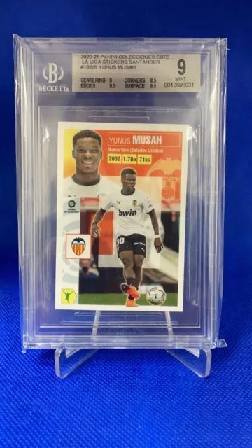 2020-21 Panini La Liga Santander Este Stickers Yunus Musah BGS 9