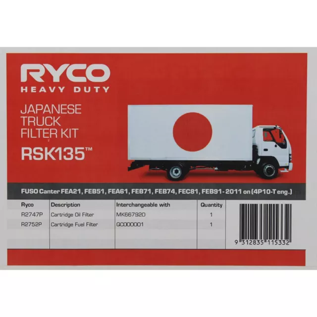 Ryco HD Service Kit RSK135