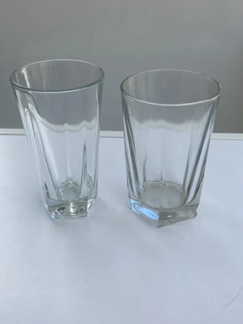 libbey duratuff highball tumbler cocktail glasses x2 see images