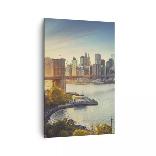 Impression sur Toile 80x120cm Tableaux Image Photo New York pont Art Decoration