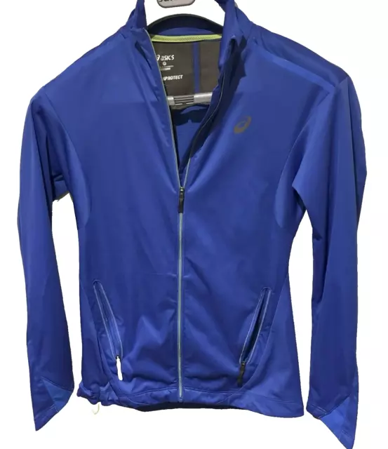 ASICS MOTION PROTECT zip up blue running jacket Size XS sport active 15.99 PicClick UK