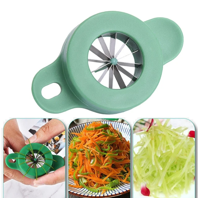 Trancheuse Acier Inoxydable Trancheuse à Fraises En Acier Inoxydable - Coupe -fruits 8 Lames Pour Salade De Fruits Trancheuse Fruits Multifonction