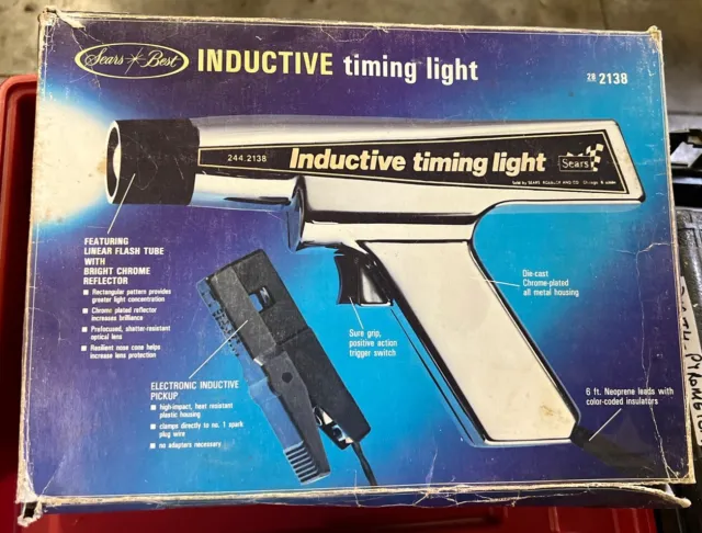 Vintage Sears Best Inductive Timing Light 244-2138-w Box. Untested-looks Great