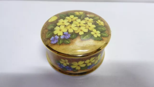 Ayshford Staffordshire Bone China Lidded Dish Primrose Violet