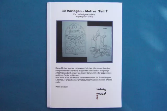 30 VORLAGEN für LAUBSÄGE -erzgebirg. Motive-  Teil 7 von REGU - Laubsägevorlagen