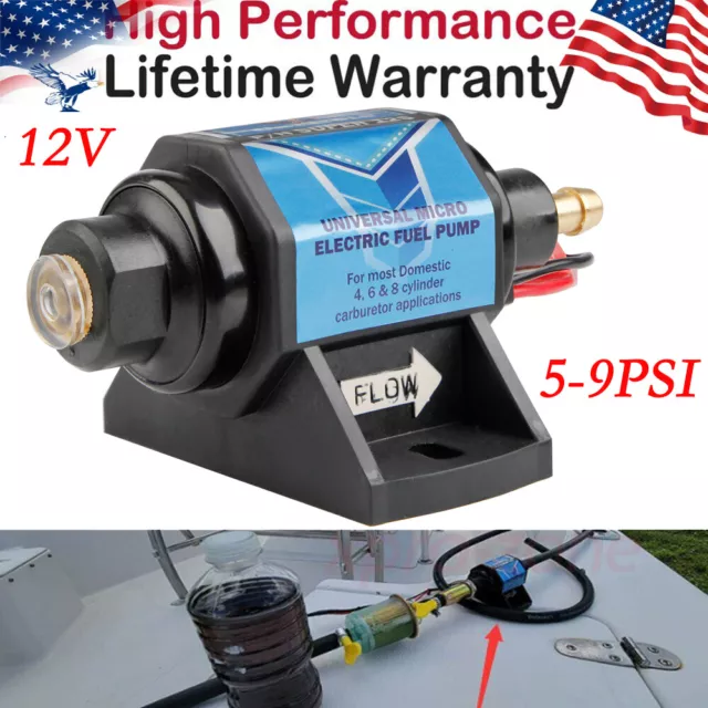 5-9PSI Micro Fuel Pumps Electric Diesel Inline Low Pressure 12V E8012S Universal
