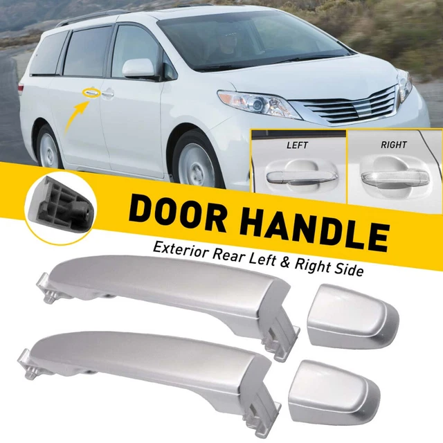 2x For Toyota Sienna 2004-2010 Rear Left & Right Sliding Door Door Handle Silver
