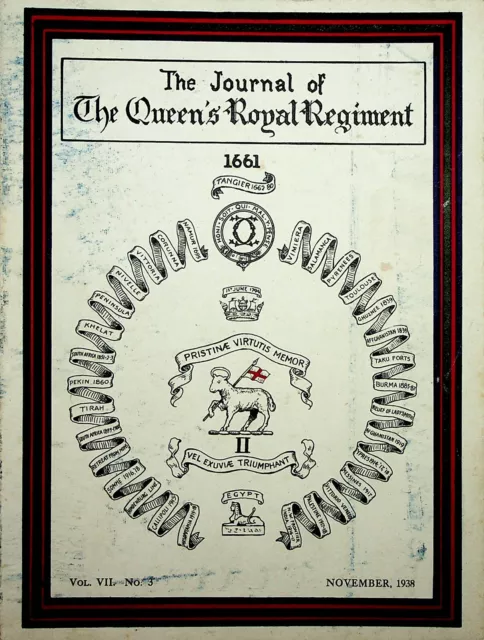 Journal Queen's Royal Regiment - Vol VII, No. 3 British Army 1938 Surrey militar