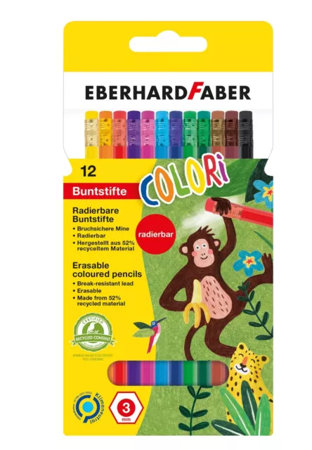Eberhard Faber 514817 – Colori Erasable Coloured Pencils Box of 12