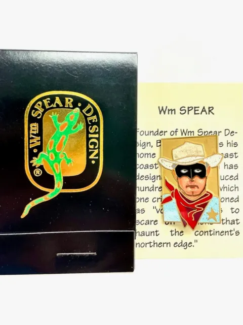 1993 WM SPEAR DESIGN 'MASKED STRANGER' ( aka The Lone Ranger) ENAMELED MOJO PIN