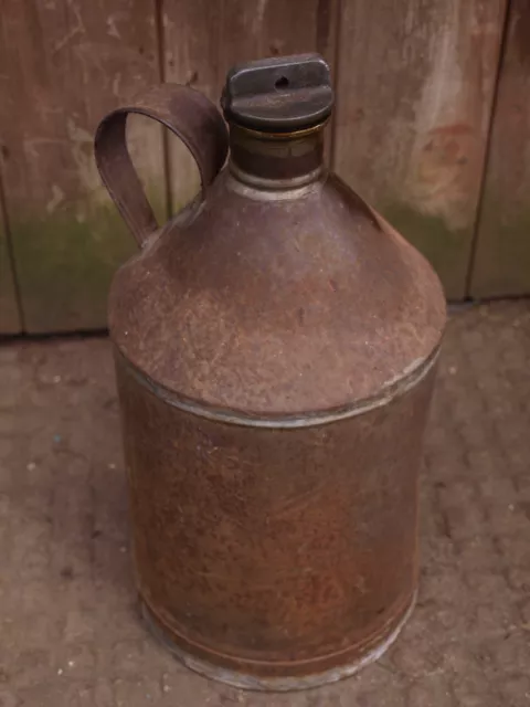 Old steel oil fuel can.