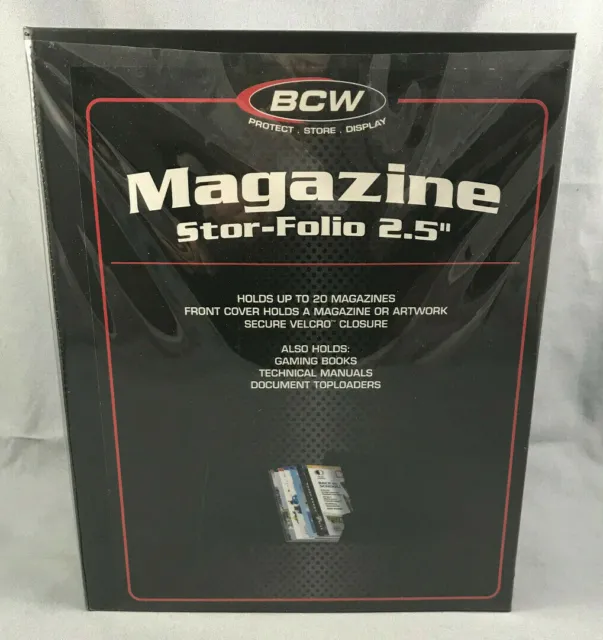 BCW Magazine Holder Size 2.5" Book Stor-Folio Storage Portfolio Carrying Case