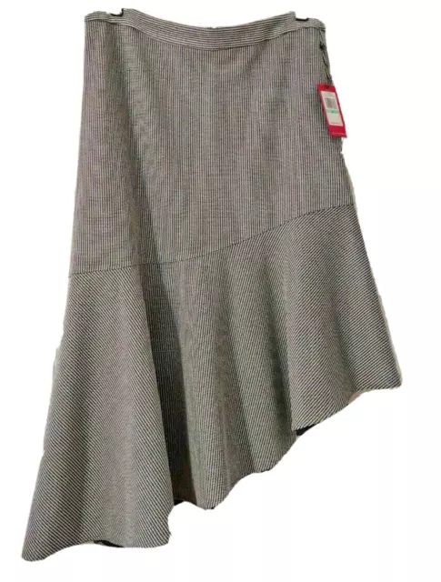 New $79 Vince Camuto Womens Gray Asymentric Stretch Work-Wear SKIRT sz.12