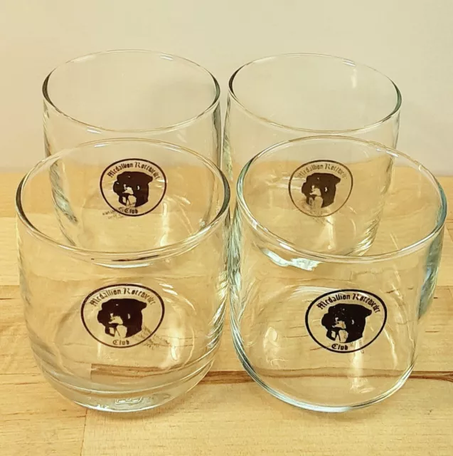 MEDALLION ROTTWEILER CLUB — 10oz Whiskey/Water Glasses — Set Of 4 — FREE SHIP!