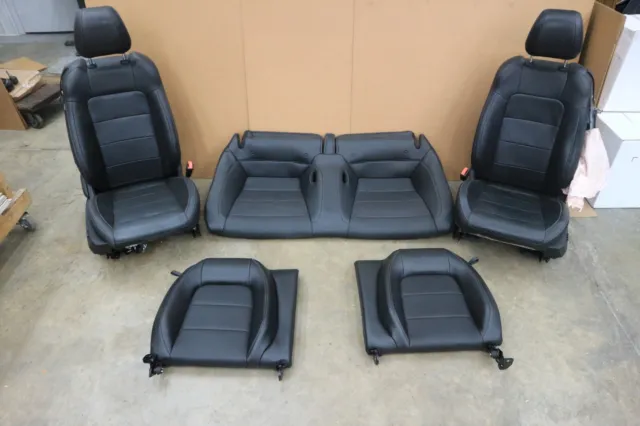 2015-2017 Ford Mustang GT BLACK LEATHER Seat Set Power OEM