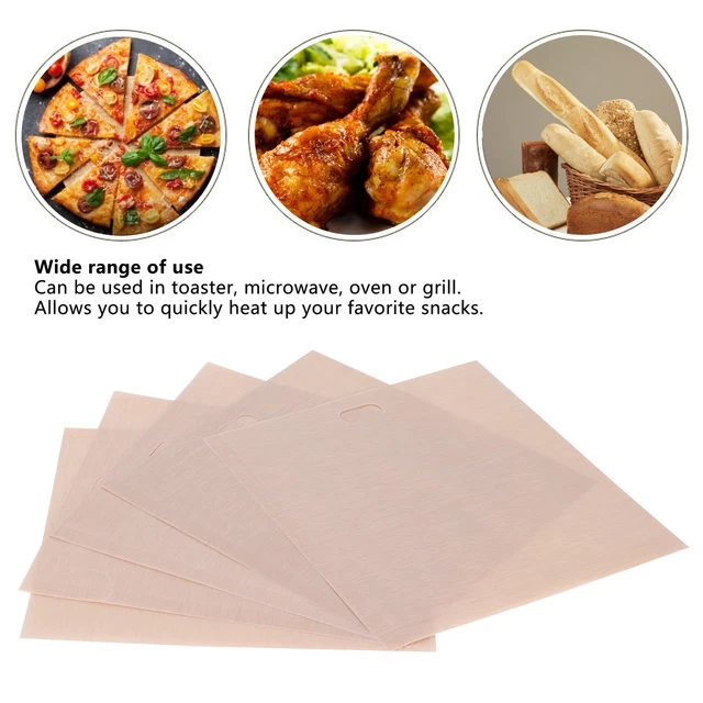 (17x19CM)5Pcs NonStick Microwave Oven Bag Food Grade Reusable Barbecue LT