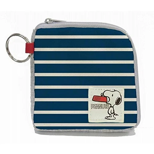 Snoopy Border Wallet Navy