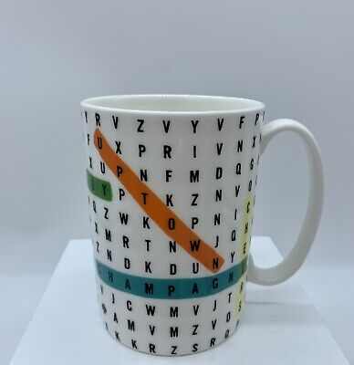 Kate Spade New York Say The Word Lenox Crossword Puzzle Coffee Tea Cup Mug 12 oz