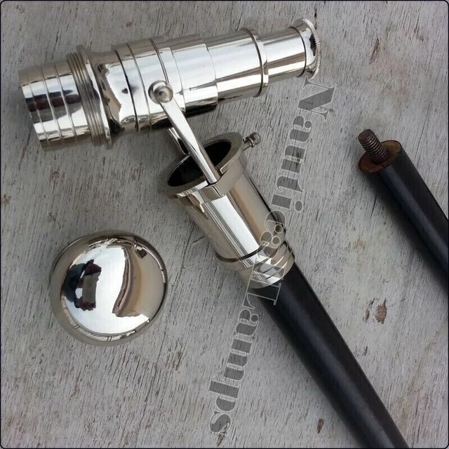 Longue-Vue Télescope Hampton Nautique Capitaine En Laiton Avec Boîte Bois De Rose 38,1 Cm