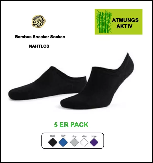 Bambus Sneaker Socken 5 Pack Herren Socken Atmungsaktiv Halbsocken #R8-D1