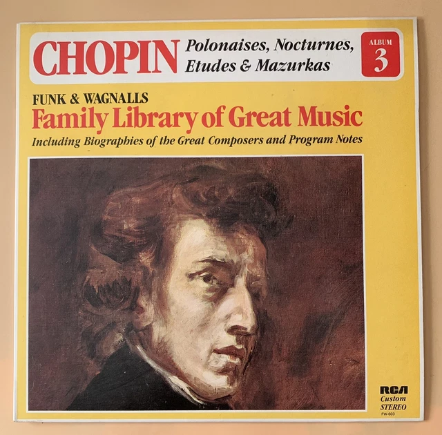 CHOPEN Polonaises Nocturnes Etudes & Mazurkas w / bio Program Notes FW-603 Mint
