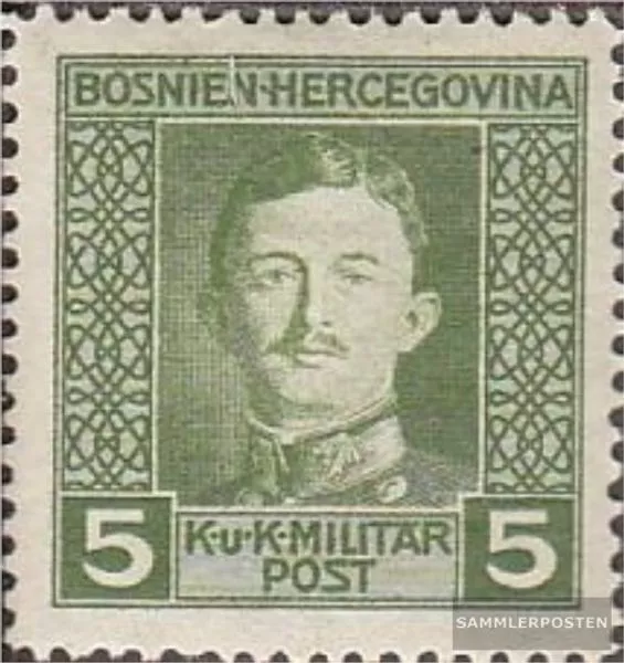 österr.-bosnie-herzeg. 125 neuf avec gomme originale 1917 karl I.