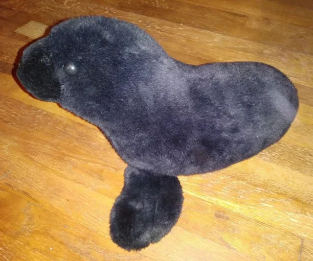 Black Seal / Sea Lion Plush 14" Realistic Stuffed Animal