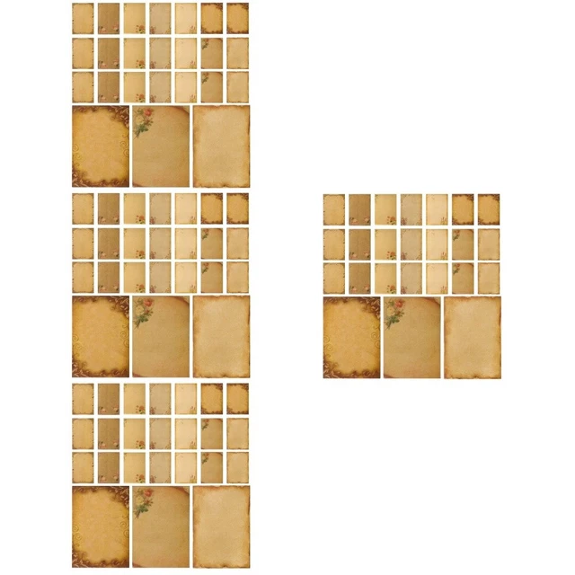 96 Sheets Retro-Kraftpapier Altes Schreibpapier Kraftpapierdruck Dankesbrief