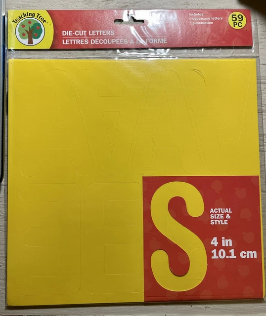 TEAL GREEN 4& Diecut Stencil Teaching Tree Alphabet Letters 69