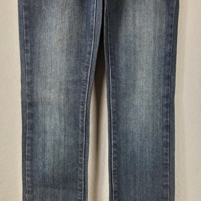 Jeans blu DKNY da ragazza taglia 8 gamba dritta casual tutti i giorni che i bambini indossano in perfette condizioni 4