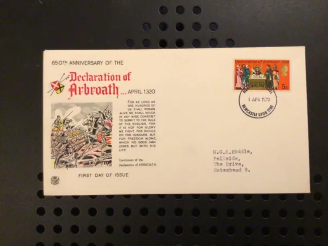 GB FDC 1970- 650th anniversary of the declaration of Arbroath