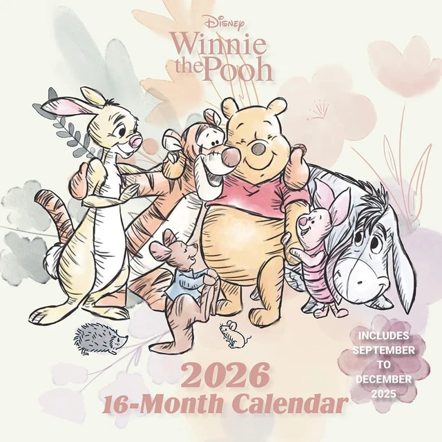 PYRAMID INTERNATIONAL WINNIE THE POOH 2026 Square Wall Calendar ...