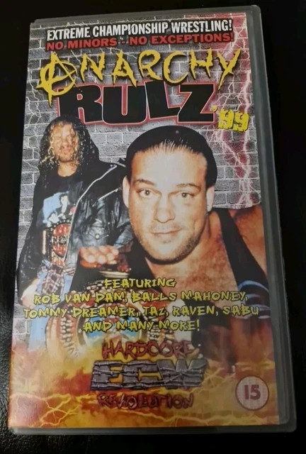 ECW ANARCHY RULZ 99 VHS Video Wrestling RARE £9.99 - PicClick UK