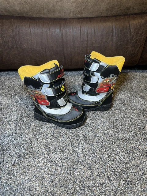 LIGHTNING MCQUEEN WINTER Snow boots Disney Cars Boys Toddler Size 6 14.99 PicClick