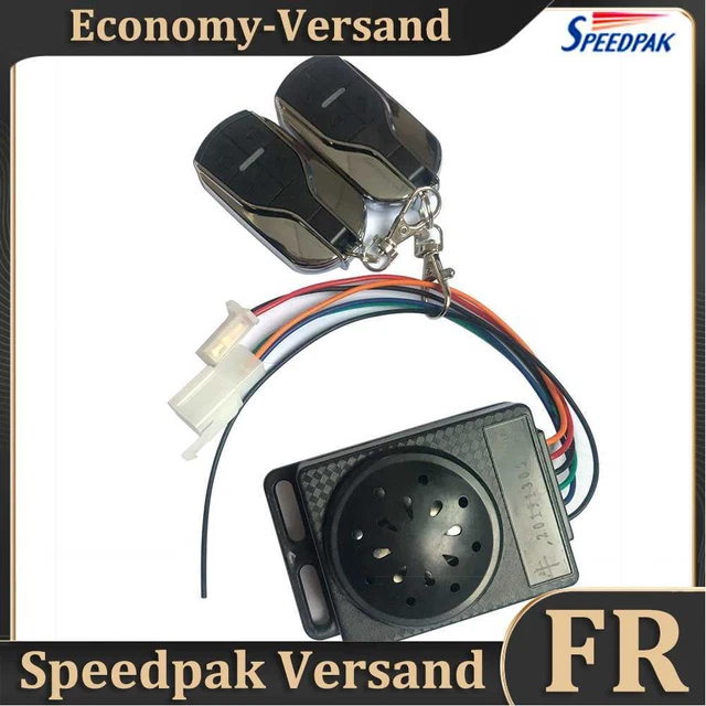 Waterproof Electric Scooter Moped Alarm Security System with Dual Remote Control
