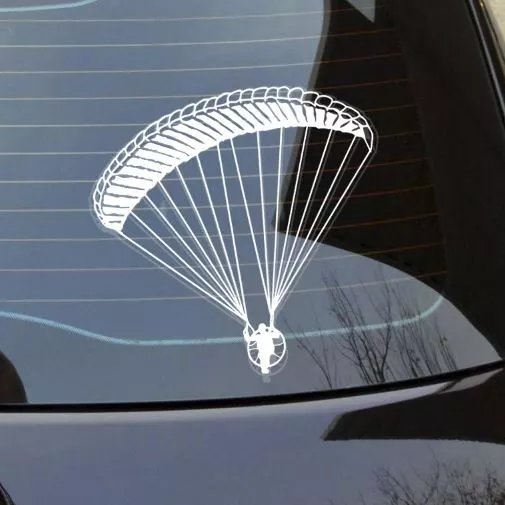 PARAMOTOR PPG  POWERED PARAGLIDER VINYL  DECAL STICKER (2 Pack) USA