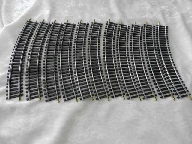 Lot De Rails JEP échelle 0/O – 20 Courbes + 2 Aiguillages – 3ème Rail – Métal