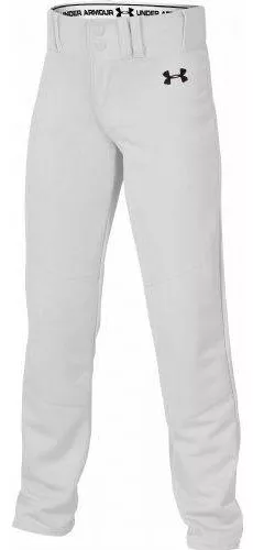 Under Armour Youth Boys Baseball Pants Open Bottom White Various Sizes